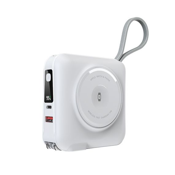 Портативное ЗУ Power Bank WIWU Wi-P051 6 in 1 PD45W с БЗУ 15000 mAh White | Зображення 4