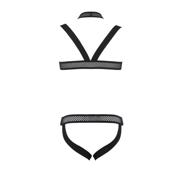 Комплект чоловічої білизни з кріпленнями Passion 043 JACOB XXL/XXXL Black, труси, шлейки | Зображення 5