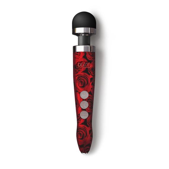 Вібромасажер DOXY Die Cast 3R - ROSE PATTERN, дуже потужний, перезаряджуваний, металевий корпус | Зображення 1