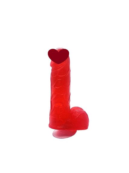Крафтове мило-член із присоскою Чистий Кайф Red size S натуральне Sex Aura