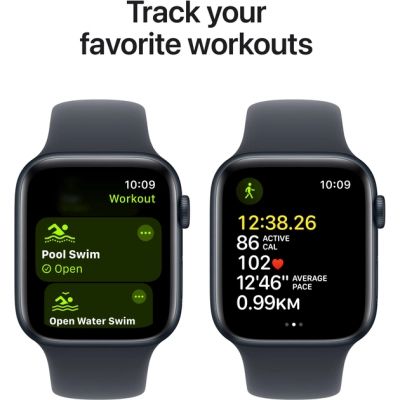 Смарт-часы Apple Watch SE 2024 GPS 40mm Midnight Aluminium Case with Midnight Sport Band - M/L (MXE93QH/A) | Зображення 5