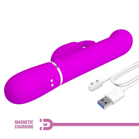 Вібратор PRETTY LOVE Coale Twinkled Tenderness Purple, 7 vibration functions 4 rotation functions 4 Sex Aura | Зображення 1