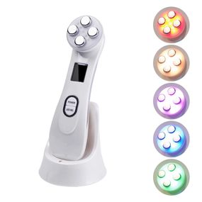 Микротоковый Массажер Для Лица с Функцией RF + EMS + Фототерапия ( LED - терапия ) с Эффектом Лифтинга и Подтяжки Кожи Белый