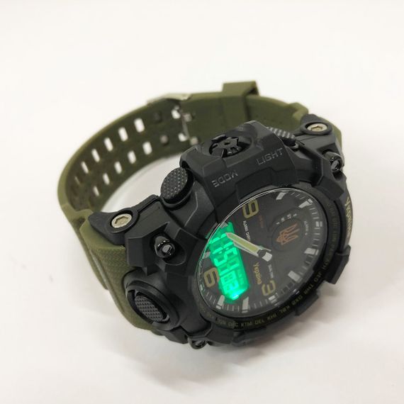 Часы наручные мужские SKMEI 6851/1586AG, Военные мужские наручные часы зеленые, Часы спортивные | Зображення 4