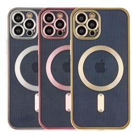 Чехол TPU Metallic Chrome з повним захистом камери with Magsafe для Iphone 12 Pro Max Цвет Titan