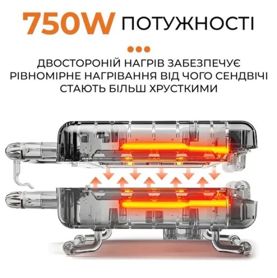 Мультимейкер 6 в 1 750Вт Sokany SK-908 со сменными формами для вафель, орешков, печенья и блюд на гриле | Зображення 8