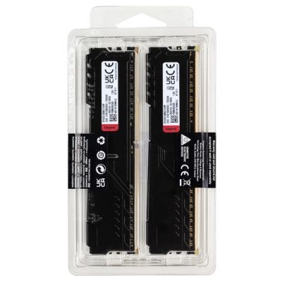 Модуль памяти для компьютера DDR4 32GB (2x16GB) 3200 MHz Beast Black Kingston Fury (ex.HyperX) (KF432C16BB1K2/32WP) | Зображення 1