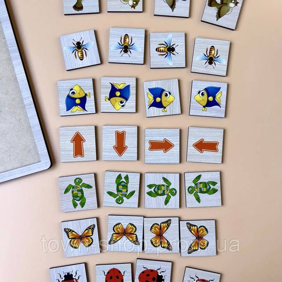 Деревянная настольная игра "Укажите направление - 2" Ubumblebees (ПСФ007) PSF007 пазл-сортер | Зображення 2