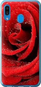 Чохол на Samsung Galaxy A20 2019 A205F Червона троянда із силікону FCh_047962