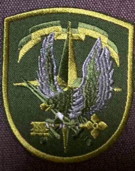 Шеврон розвідка управління (рідкісний) Батальйон охорони та забезпечення розвідки (олива) | Зображення 1