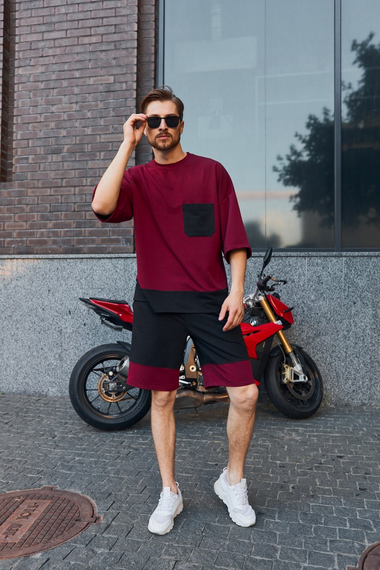 Комплект Оверсайз карман бордо S L | Зображення 3