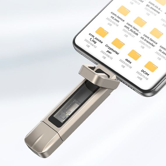 Флеш-накопичувач Usams US-ZB276 2in1 USB 3.2 + Type-C GEN1 Dual Ports Aluminum Alloy 5G – 512GB Silver | Зображення 6