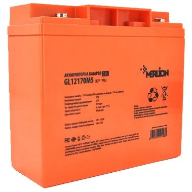 MERLION GL12170M5 17 A•ч 12В гелевая Свинцево-кислотна акумуляторна батарея