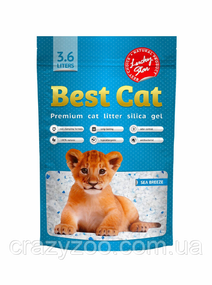 Наповнювач для котячого туалету F.O.X. Best Cat Sea Breeze силікагелевий з ароматом морського бризу 3.6 л SGL003