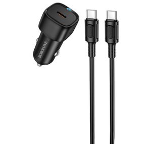 АЗП Borofone BZ34A Cloud PD20W (1USB-C) + кабель Type-C to Type-C Black