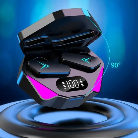Ігрові геймерські бездротові навушники Bluetooth TWS X15 стереогарнітура з мікрофоном зарядним кейсом | Зображення 1