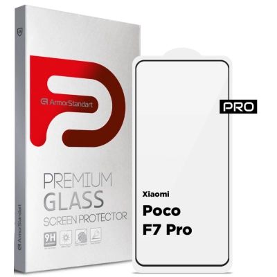 Стекло защитное Armorstandart ArmorStandart Pro Xiaomi Poco F7 Pro Black (ARM80413)