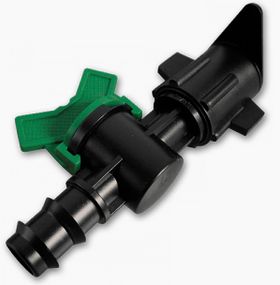 Старт-конектор Bradas в плаский шланг з мінікраном / штуцер для трубки 16 мм 25 шт