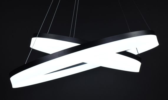 Люстра світлодіодна підвісна LED світильник для квартири на стелю лед 27852 Чорний 35-150х80х80 см. | Зображення 8