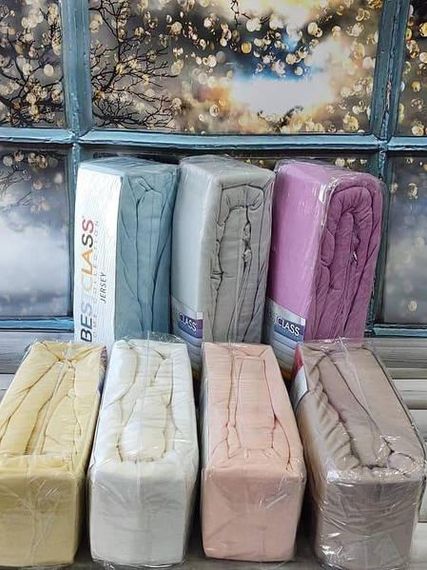 Простынь трикотажная на резинке Best class Yellow 160х200см