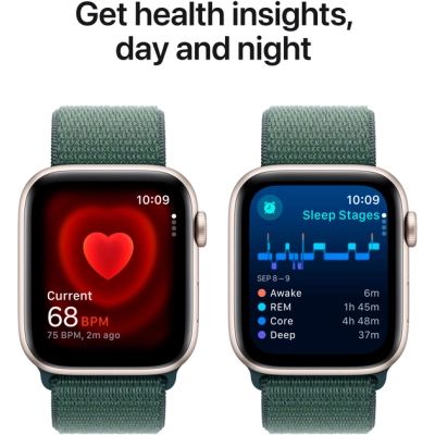 Смарт-годинник Apple Watch SE 2024 GPS 40mm Starlight Aluminium Case with Lake Green Sport Loop (MXEH3QH/A) | Зображення 4