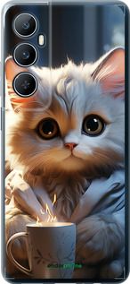 Чохол на Realme C65 4G Білий кіт "5646u-3719-2448"