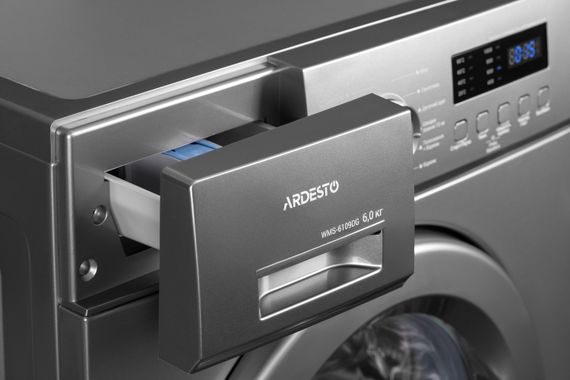 Стир. машина с фронт. загр. ARDESTO WMS-6109DG, 6кг, 1000, A++, 45см, Дисплей, Серый (WMS-6109DG) | Зображення 2