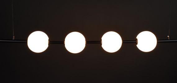 Люстра світлодіодна підвісна LED світильник для квартири на стелю лед 27866 Чорний 25-120х12х105 см. | Зображення 3