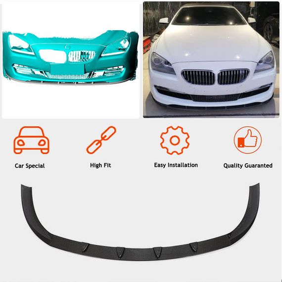 Накладка на передній бампер Lip (для Base 2011-2014, Карбон) для BMW 6 F12/F13/F06 рр | Зображення 1