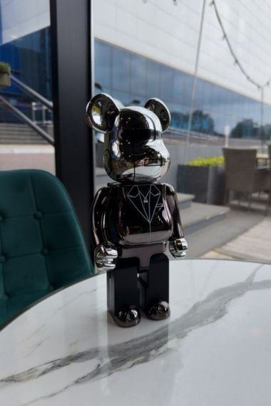 Статуєтка Bearbrick дизайнерська статуетка ведмідь Беарбрік 28 см mb035 чорна | Зображення 1