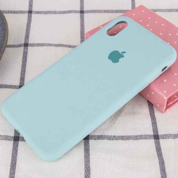 Чохол Silicone Case Full Protective (AA) для Apple iPhone X / XS (5.8") Бірюзовий / Turquoise | Зображення 1