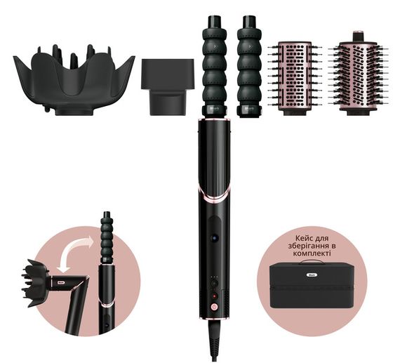 Стайлер для волос Shark FlexStyle 5-in-1 Hair Styler & Dryer Stone HD446EU 1650 Вт черный