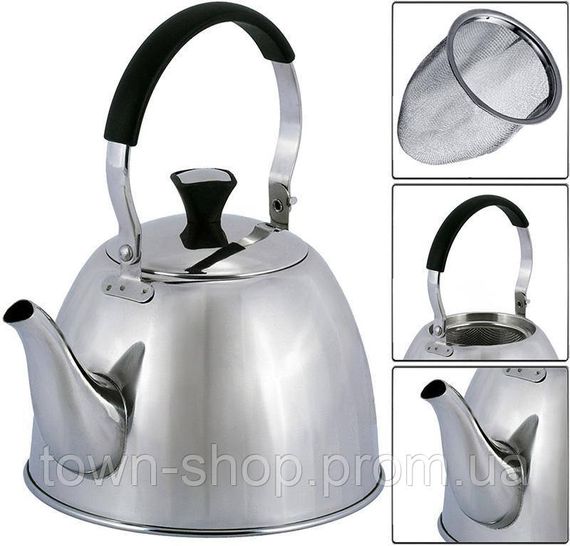 Чайник Kamille Persian Garden 1л из нержавеющей стали с фильтром-ситечком KM-1093 | Зображення 2