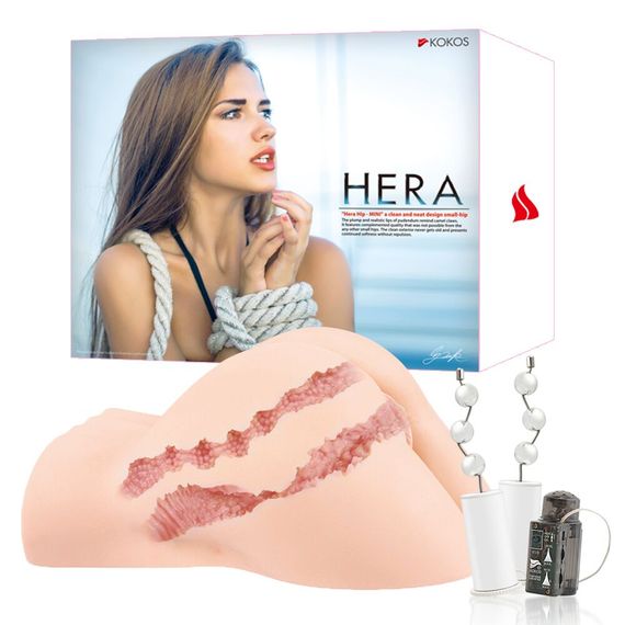 Мастурбатор Kokos Hera Hip Real 2WayPlus з функцією масажу та вібрацією | Зображення 7