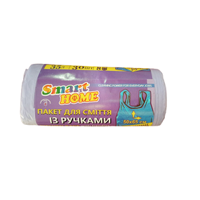 Пакети для сміття з ручками 35л 30шт Home SMART