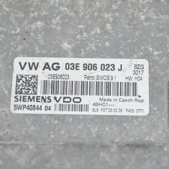 Блок керування двигуном 1.2 Skoda Fabia 2005-2015 Комп'ютер ЕБУ мотора Шкода Фабія 03E906023J | Зображення 1