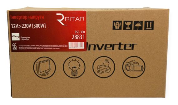 Інвертор чиста правильна синусоїда для котла перетворювач напруги RITAR RSC-300 12V/220 | Зображення 7