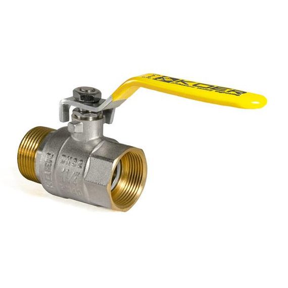 Кран шаровой KOER KR.215.G - 1 1/4" FM ГШВ YELLOW, ручка "рычаг" желтая (KR0125) | Зображення 2