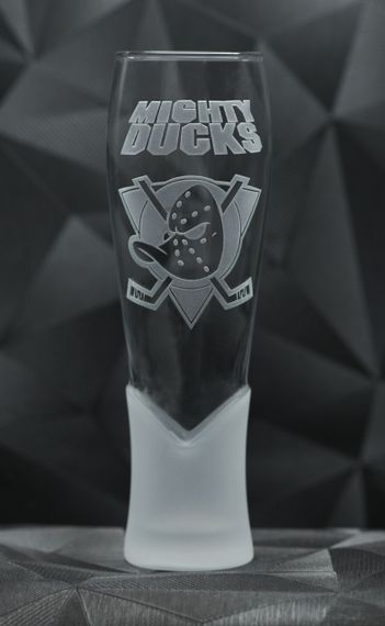 Подарочный бокал для сока воды 440 мл  с гравировкой лого хоккейного клуба НХЛ Анахайм Дакс