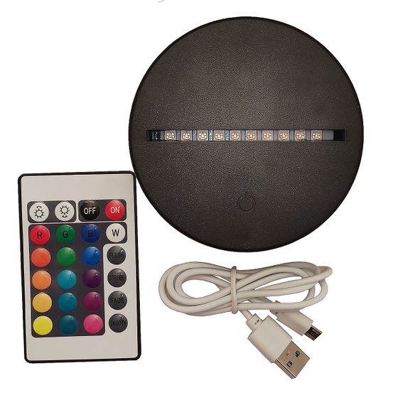 Акриловый светильник-ночник с пультом 16 цветов Dee Metal Family tty-n002121 | Зображення 1