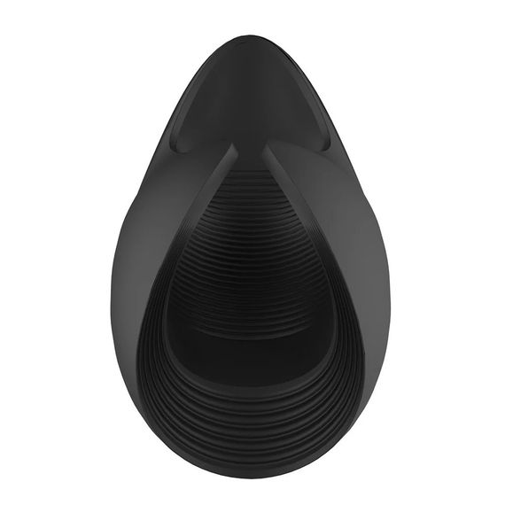 Мастурбатор з вібрацією Dream Toys Essentials, відкритий, нереалістичний, чорний, 13 см Sex Aura | Зображення 4