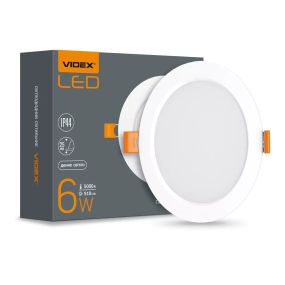 Світильник вбудований LED Videx Back 6W 5000K круглий VL-DLBR-065