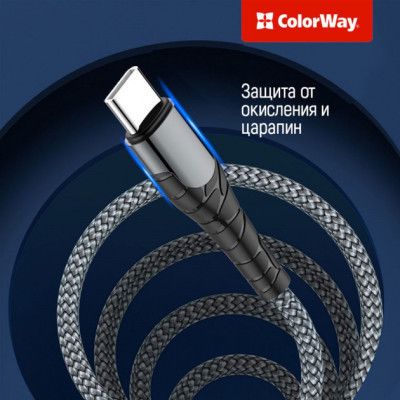 Дата кабель USB-C to Lightning 2.0m ColorWay (CW-CBPDCL036-GR) | Зображення 6