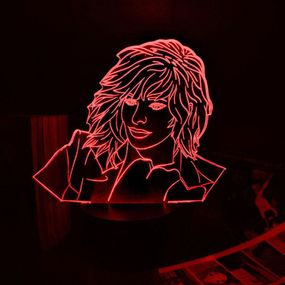 Акриловый светильник-ночник Mylene Farmer 2 красный tty-n002181