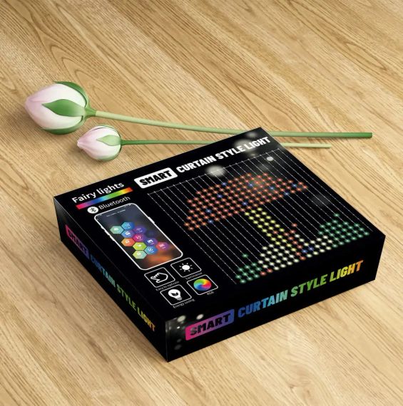 Гірлянда Штора від мережі 3х3 м 400LED RGB + пульт дистанційного керування, SF-1 / Розумна гірлянда з додатком на телефон | Зображення 5
