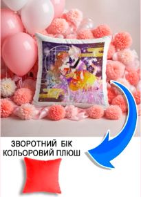 Подушка плюшева Мерч Крафт Дизайн з принтом аніме нанами томое червоний плюш квадратна 33х33 см