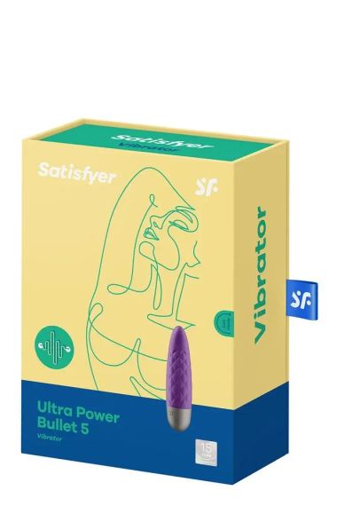 Віброкуля з глибокою вібрацією Satisfyer Ultra Power Bullet 5 фіолетовий Sex Aura | Зображення 6