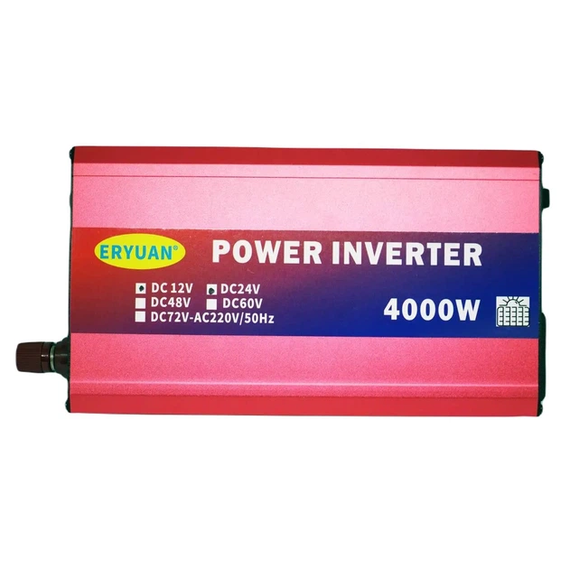 Перетворювач напруги інвертор Eryuan 4000W DC/AC 12V-220V  Red | Зображення 2