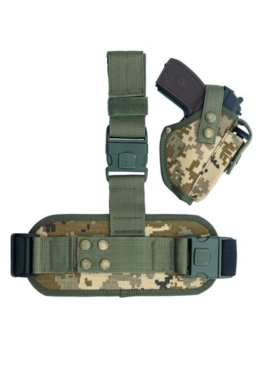 Кобура ПМ стегновий бедро на ногу з платформою oxford 600d піксель | Зображення 1
