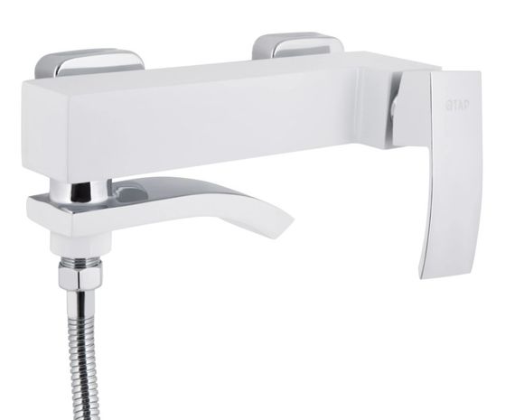 Змішувач для ванни Qtap Swan Cascada, Chrome/White (k35) з душовим гарнітуром QTSWA260CRW45569 | Зображення 3